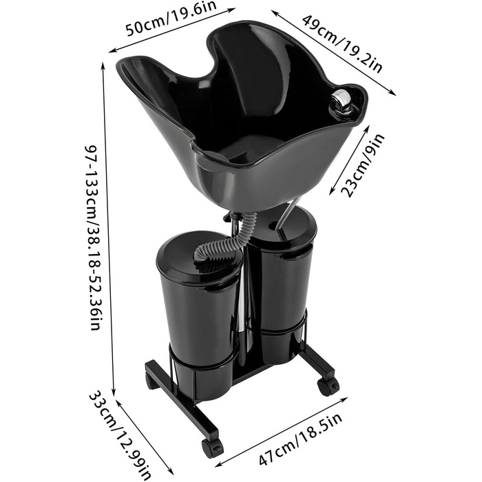 Головна мийка для шампуню, домашня, мобільна, контейнер для перев'язки, переносна, домашня, мийка для волосся з подвійною гарматою, висота і кут нахилу, регульований, таз для миття волосся