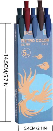 Гелева ручка з абсорбуючим чорнилом, тонкий наконечник 0,5 мм, швидке висихання, унікальна вінтажна кольорова ручка для щоденника, малювання, каракулів і нотаток (вінтаж), 10 шт.