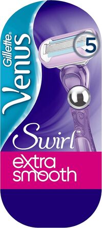 Бритва Gillette Venus Extra Smooth Swirl Shaver жіноча зі зволожувачами для захисту шкіри, жіноча бритва 1 лезо бритви