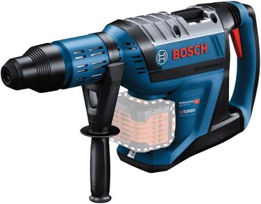 Акумуляторний перфоратор Bosch Professional 18V System BITURBO GBH 18V-45 C (у комплекті з модулем підключення, додатковою рукояткою, мастилом, ганчіркою для машини, кейсом для транспортування, без акумулятора/зарядного пристрою) без акумулятора/зарядного