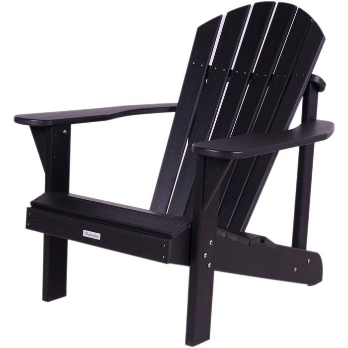 Садове крісло MaximaVida Adirondack Montreal Black - Низькі витрати на обслуговування 79 x 80 x 88 см