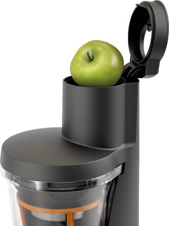 Соковижималка Kenwood PureJuice Pro JMP85.00SI, повільна соковижималка для домашніх соків, XXL завантажувальний отвір для цілих фруктів, з низькою швидкістю для збереження важливих вітамінів, 230 Вт, Срібло