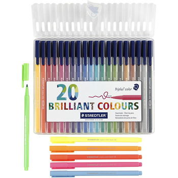 Ручка Staedtler 323SSB20P1 triplus Value Pack, кольорова 20 шт. і неонова 6 шт.