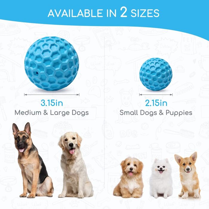 З натурального каучуку, Squeaky Interactive Chew Toy, Robust Dog Ball, Squeaky Dog Balls, Ø 8 см