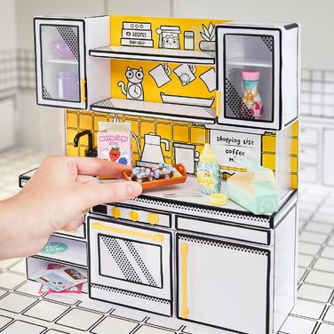 Міні-кухня Miniverse Make It Mini Kitchen від MGA - кухонний ігровий набір зроби сам з ультрафіолетовим світлом, секретним рецептом, пластиковою грою та міні-рукавичками для духовки - не їстівний - потребує батарейок - підходить для дітей віком від 8 рокі