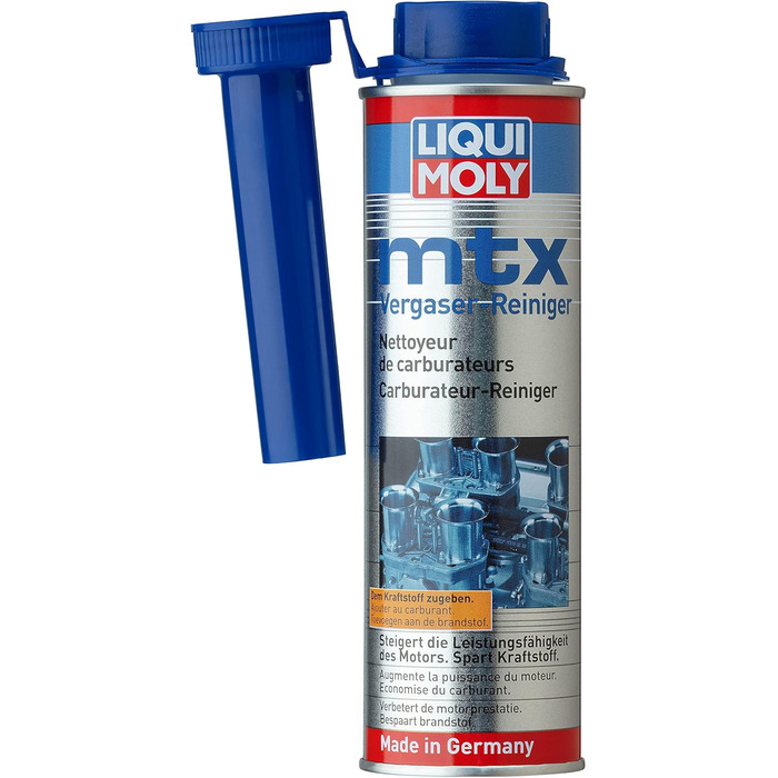 Очищувач карбюратора Liqui Moly 3 шт. mtx 300мл Видаляє відкладення в карбюраторі, клапанах, свічках запалювання і камері згоряння і запобігає утворенню нових Паливна присадка для бензинових двигунів 3 шт. 300 МЛ