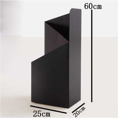 Підставка для парасольки Сучасна чорна металева підставка для парасольки, з піддоном для крапель, креативне відро для зберігання парасольки для холу готелю, офіс вдома, 20 x 25 x 60 см