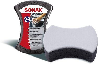 Серветка для сушіння з мікрофібри SONAX Plus (ука) великого формату, 04512000 White & MultiSponge (ука) особливо абсорбуюча універсальна для чищення автомобіля Номер АР 04280000