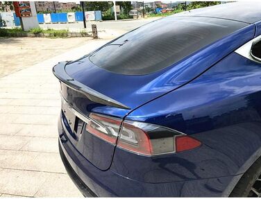 Автомобільний задній спойлер, для Tesla Model S 2014-2019 Спойлер Крило Вуглецеве волокно Стійкість до подряпин Міцний спойлер багажника Аксесуари для стайлінгу автомобіля