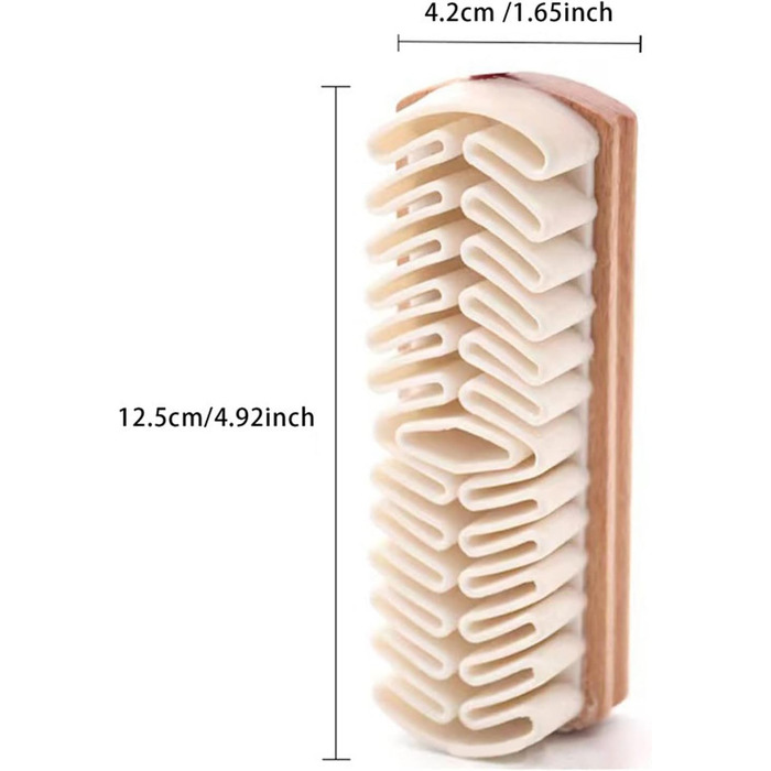 Замшева щітка для взуття Дерево Біла гума Чистячий скрубер для замші Нубук Матеріал Чоботи Сумки Інструмент для чищення, 1PC