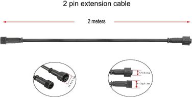 Подовжувачів 3M для світлодіодних ліхтарів RGB, водонепроникний IP67 (, 3 м, 2 контакти), 5