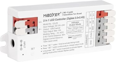 Диммер Milight Miboxer Zigbee3.0, контролер одноколірної світлодіодної стрічки, 12 В/24 В, сумісний із додатком Zigbee Storeo Echo / голосовим керуванням, (E2-zr)