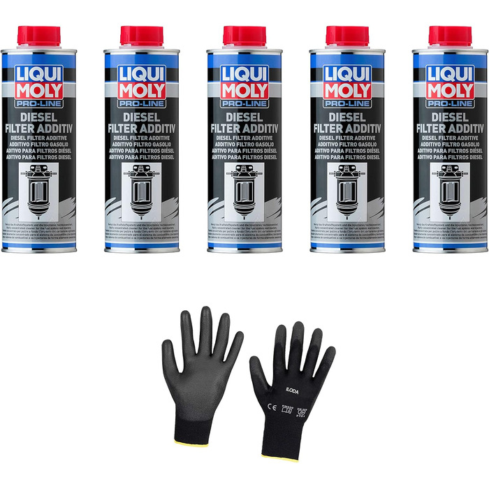 Захисні рукавички Iloda 5xOriginal Liqui Moly 500 мл Pro-Line Присадка до дизельного фільтра 20790