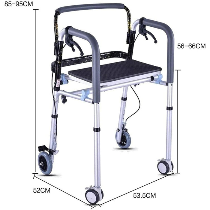 Прогулянкова рама з алюмінієвого сплаву, розбірна, з допоміжним засобом для ходьби для стандартних інвалідів, для людей похилого віку, невеликий подарунок для людей похилого віку