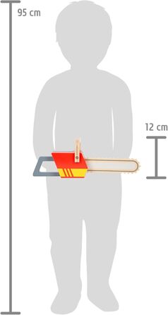 Маленька ножна бензопила з дерева, рольова іграшка на тему пожежної бригади, зі звуком, для дітей віком від 3 років, 12362