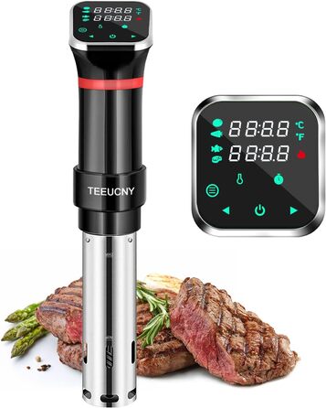 Вт Sous-vide Stick Precision Cookulator Занурення Занурювальний циркуляційний насос Точне регулювання температури, цифровий таймер, надтихий, сенсорний РК-дисплей, нержавіюча сталь, плита Sous Vide, 1100