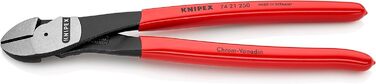 Діагональні кусачки Knipex Kraft чорні атраментовані, з пластиковим покриттям 250 мм 74 21 250