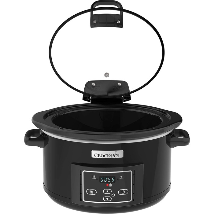 Цифрова мультиварка Crock-Pot з відкидною кришкою Регульований час приготування 4,7 літра (4-5 осіб) Чорний (Нержавіючий Метал) CSC052 шт. Чорний 4.7 л