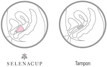 Менструальна чаша Selenacup/менструальна чаша, M, (прозора або рожева)