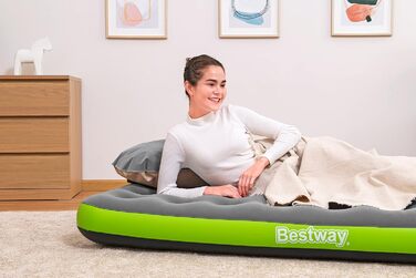 Надувне ліжко Bestway з подушкою-насосом Roll & Relax Single XL/Lo 188 x 99 x 22 см