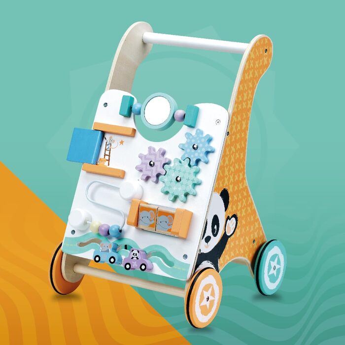 Дитяча ігрова дошка Baby Play and Walker Baby Walker з інтерактивними іграшковими колесами для дітей 12-36 місяців (біла)