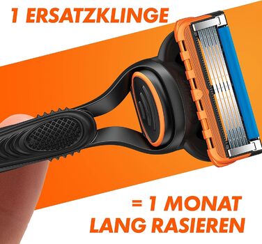 Леза для бритви Gillette Fusion 5, 12 змінних лез для мокрих бритв чоловічі з 5-кратним лезом, Зроблено в Німеччині