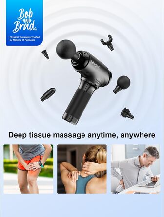 Тихий масажер Massage Gun до 3200rpm, електричний ручний масажер для розслаблення мязового масажу, 2 Massage Gun Deep Tissue 10mm Amplitude Upgrade 4000mAh Battery