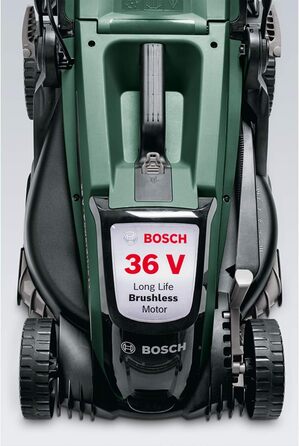 Акумуляторна газонокосарка Bosch EasyRotak 36-550 (36 В, акумулятор 2 x 2,0 Ач, ширина зрізу 37 см, площа газону до 550 м, в картонній упаковці) з акумулятором