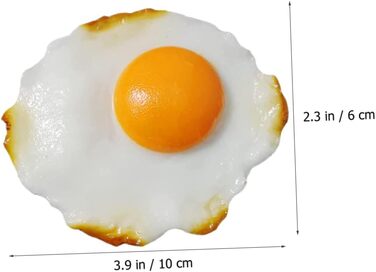 И імітовані моделі смажених яєць декоративні дитячі іграшки реквізит для фотографії та кухні реалістичні виготовлені з пластику ідеально підходять для дітей та прикраси, 4 шт.