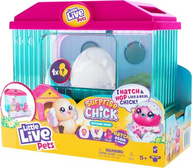 Ігровий набір Little Live Pets Surprise Chick миле інтерактивне курча з іграшковим інкубатором зі складною стінкою та ручкою для перенесення