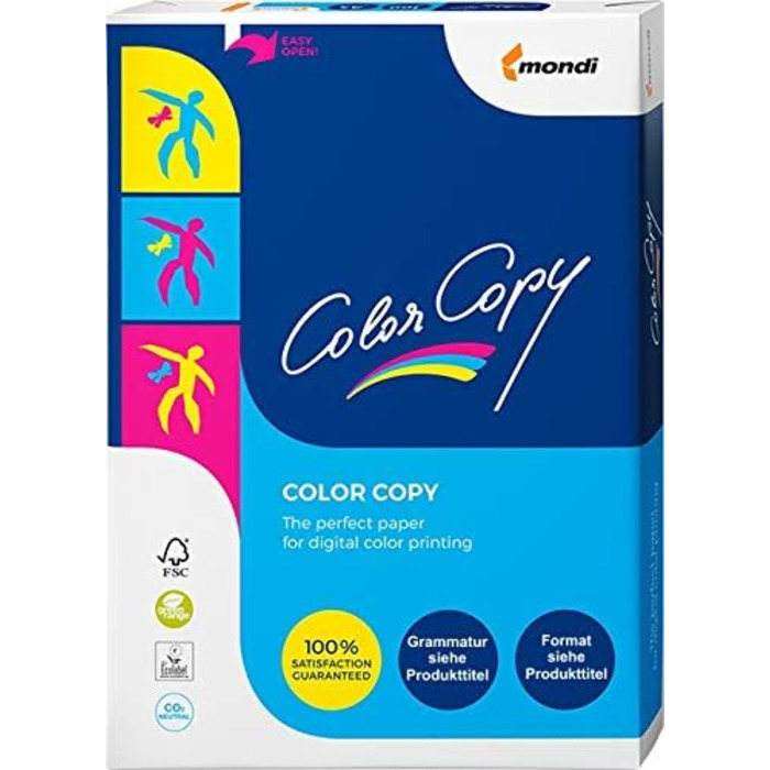 Копіювальний папір Mondi ColorCopy 400 г/м DIN A4 PU 125 аркушів, підходить для лазерних принтерів і струменевих принтерів