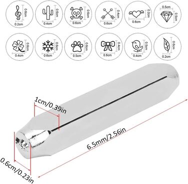 Інструменти для штампування LANTRO JS створюють унікальні дизайни з металу, шкіри та ювелірних виробів з малюнком 12 6 мм