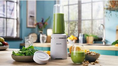 Міксер Philips Eco Conscious Edition, 350 Вт, технологія ProBlend, чашка Tritan Renew, без бісфенолу А, шовковий білий матовий (HR2500/00) одинарний 350 Вт