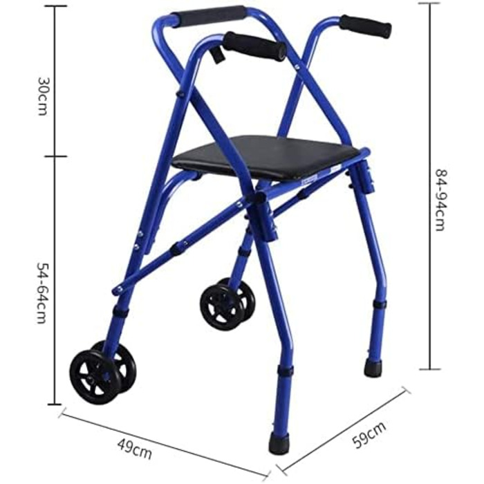 Ходунки для людей похилого віку, міцні складні ходунки для вставання, стандартні ходунки, ходунки з регулюванням висоти для мобільності, проста в збірці прикраса