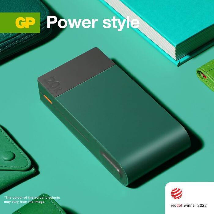 Зовнішній акумулятор 20 000 мАг GP Power Bank з великою ємністю, портативний зарядний пристрій з портом USB типу C швидка зарядка 3 пристроїв одночасно Синій