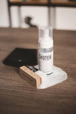 Піна SHOTER Easy Pack, засіб для чищення взуття не потребує води Преміальний набір піни для чищення взуття включає пінний очищувач Shoter, ганчірку з мікрофібри та щітку з щетини., без кольору, один розмір