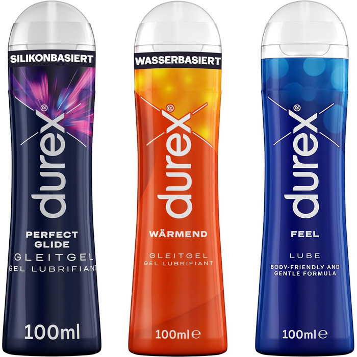 Пакет тестування мастила Durex Play Відчуття, зігрівання та ідеальне ковзання (3 шт. 100 мл)