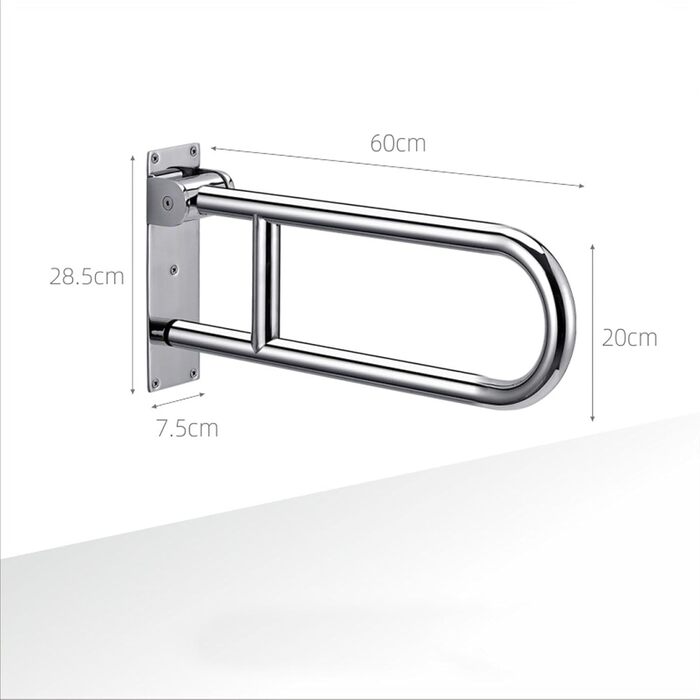 Захисні перила для унітазу Topyond , поручні для людей з обмеженими можливостями, легкі в установці захисні перила для ванної кімнати з полірованої нержавіючої сталі для людей похилого віку, людей похилого віку та