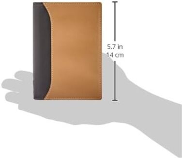 Органайзер Filofax 26032 Nappa Slimline Pocket, темно-коричневий/чорний