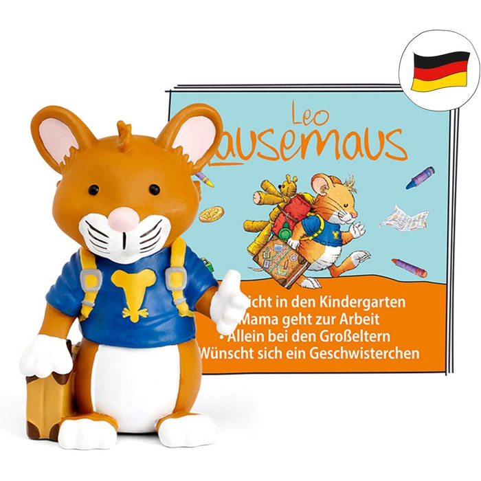 Аудіофігурки для Toniebox аудіогра Leo LAUSEMAUS епізод 2 Оригінальна аудіогра до книжок - бл. 50 хв. час відтворення - від 3 років - НІМЕЦЬКА багатобарвна сингл.