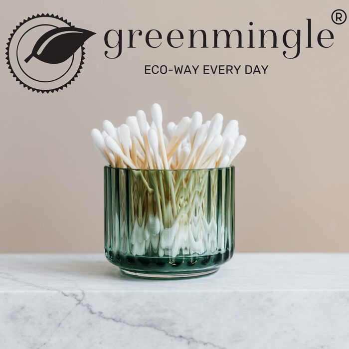 Бамбукові ватні палички GreenMingle 800 органічних бавовняних паличок Q-Tips Біорозкладані бавовняні беруші та компостовані бамбукові беруші упаковка без переробленого пластику