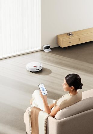 Робот-пилосос і швабра Xiaomi Robot Vacuum S20, розумний план прибирання з лазерною навігацією LDS, потужність всмоктування 5000 Па, великий акумулятор 3200 мАг, для килимів, твердої підлоги, шерсті домашніх тварин, додаток Google і Alexa - білий