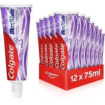 Зубна паста Colgate Max White Sparkle Diamonds 12x75 мл ідеальне відбілювання зубів для більш гладких і білих зубів відновлює природне відбілювання зубів і надовго освіжає подих