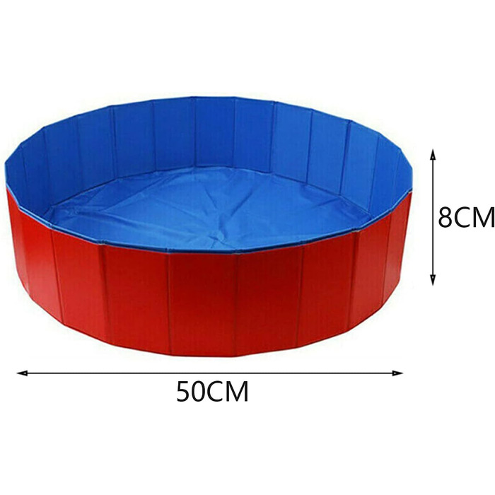 Складаний басейн для собак, плавальний басейн для собак. Екологічно чистий ПВХ, нековзкий дитячий басейн зі зливним клапаном. Літній плавальний басейн для собак і котів (50 * 8 см (19,68 * 3,15 дюйма))