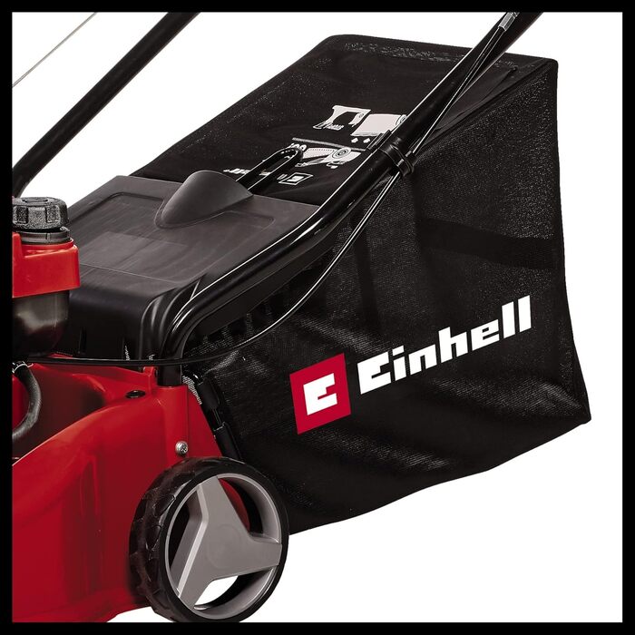 Бензинова газонокосарка Einhell GC-PM 40/2 (2 кВт, 1 циліндр, 4-тактний двигун, об'єм 132 см, травозбірник 45 л з індикатором рівня заповнення, ширина зрізу 40 см, рекомендовано до 800 м)