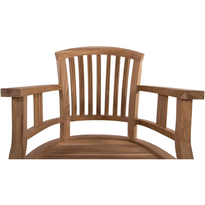 Пляжне крісло Тикове садове крісло Batavia Natural Armchair