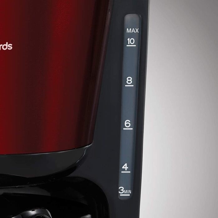 Кавоварка з фільтром Morphy Richards 162752EE зі скляним глечиком, нержавіюча сталь/червоний червоний - скляний глечик