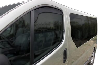 АВТОМОБІЛЬНИЙ СКАУТТ GP Wind Deflector Rain Deflector підходить для Vivaro 2001-2014, Primastar 2001-2014, чорний, тонований, набір з 2 шт. , аеродинамічний