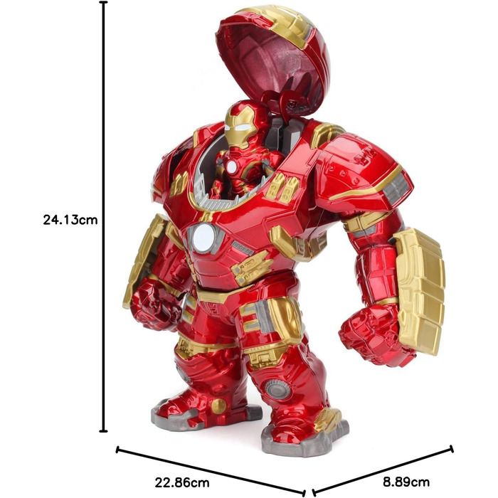 Фігурка Халкбастер і Залізна людина, шолом, що відкривається і закривається, колекційні фігурки, набір, литий під тиском, червоний, розмір 6 дюймів Халкбастер і 2 дюйми Залізна людина
