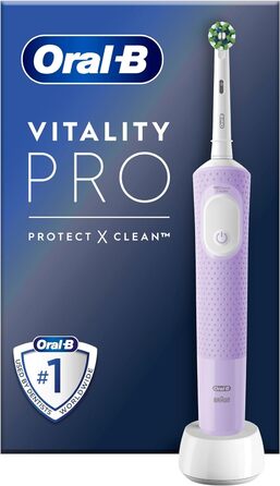 Електрична зубна щітка/електрична зубна щітка Oral-B Vitality Pro, 3 режими чищення зубів для догляду за зубами, подарунок чоловікові/жінці, дизайн коричневого, фіолетово-бузкового